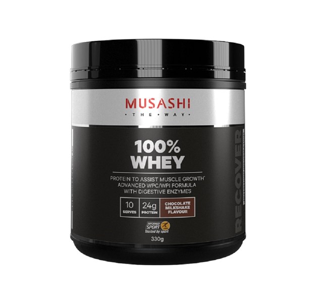 MUSASHI 100% Whey Choc Milk Shake 330g